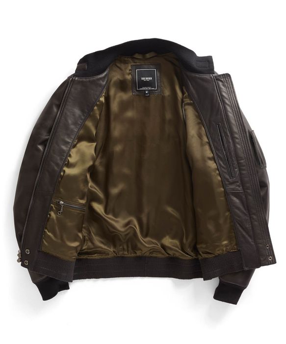 Todd Snyder Perforated Leather Bomber JKT | Grailed