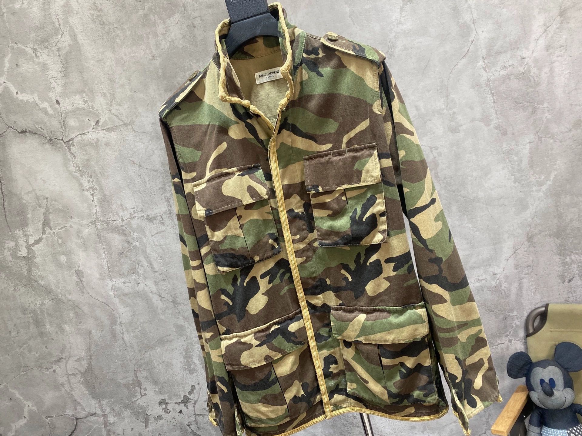Saint Laurent Paris Saint Laurent Paris Gold thread camouflage jacket Size US S / EU 44-46 / 1 - 3 Thumbnail