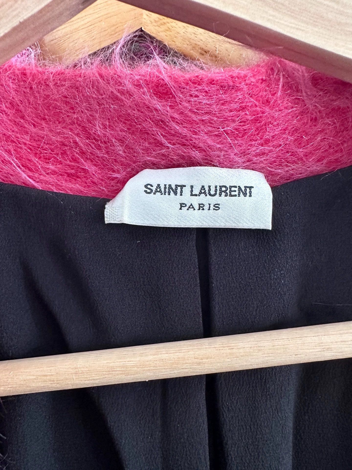 Saint Laurent Paris Saint Laurent Paris Pink leopard print knitted sweater cardigan Size US XS / EU 42 / 0 - 2 Thumbnail