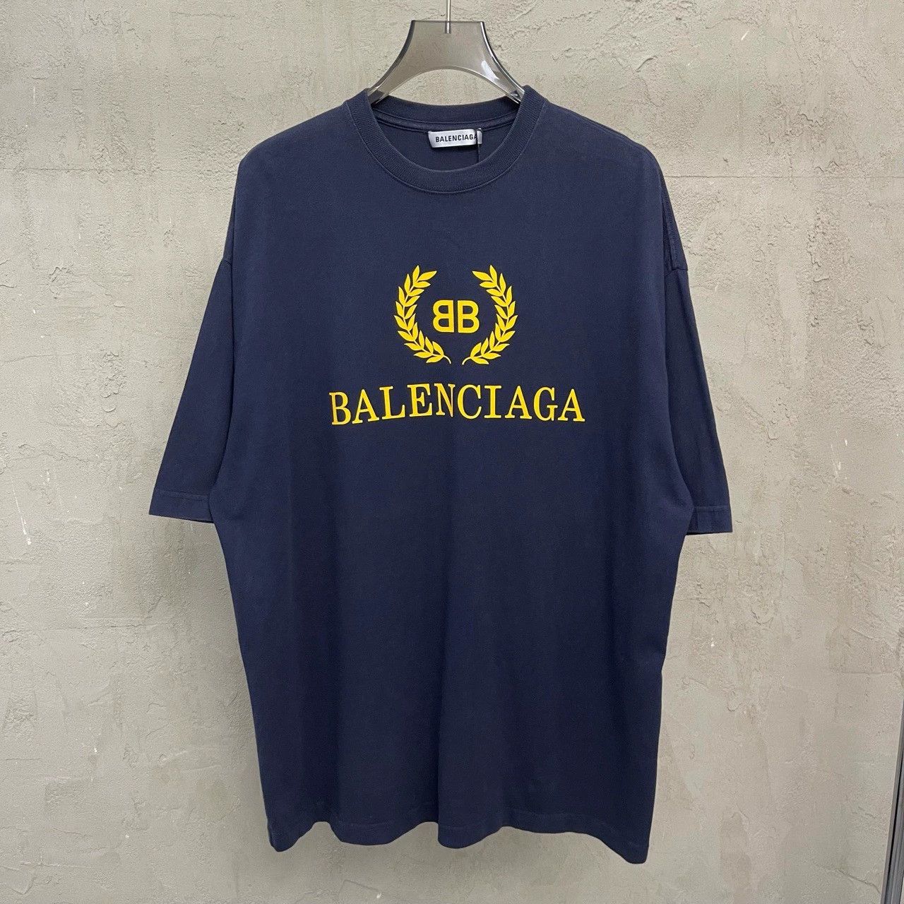 Balenciaga Balenciaga navy blue double-B wheat ear logo short sleeved T-shirt Size US XS / EU 42 / 0 - 2 Thumbnail
