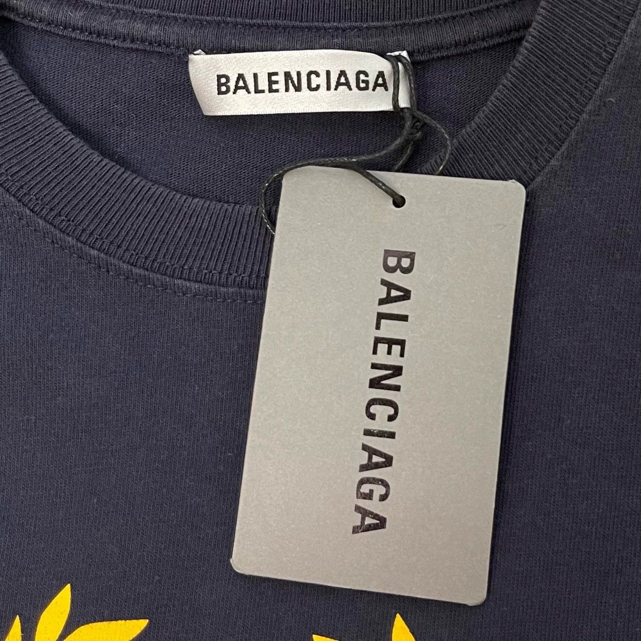 Balenciaga Balenciaga navy blue double-B wheat ear logo short sleeved T-shirt Size US XS / EU 42 / 0 - 6 Thumbnail