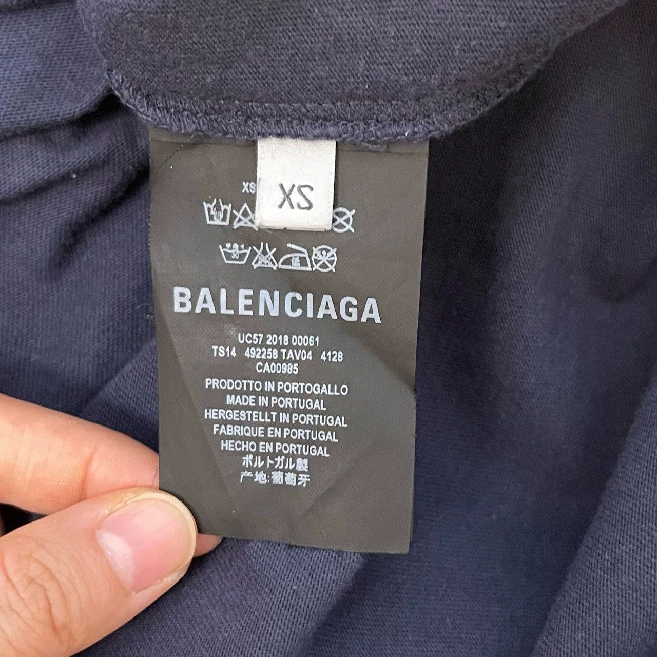 Balenciaga Balenciaga navy blue double-B wheat ear logo short sleeved T-shirt Size US XS / EU 42 / 0 - 7 Thumbnail