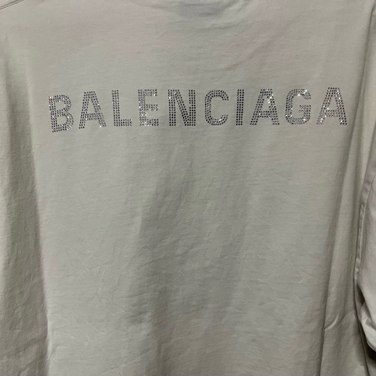 Balenciaga Balenciaga 23ss letter logo rhinestone short sleeved shirt Size US XS / EU 42 / 0 - 3 Thumbnail