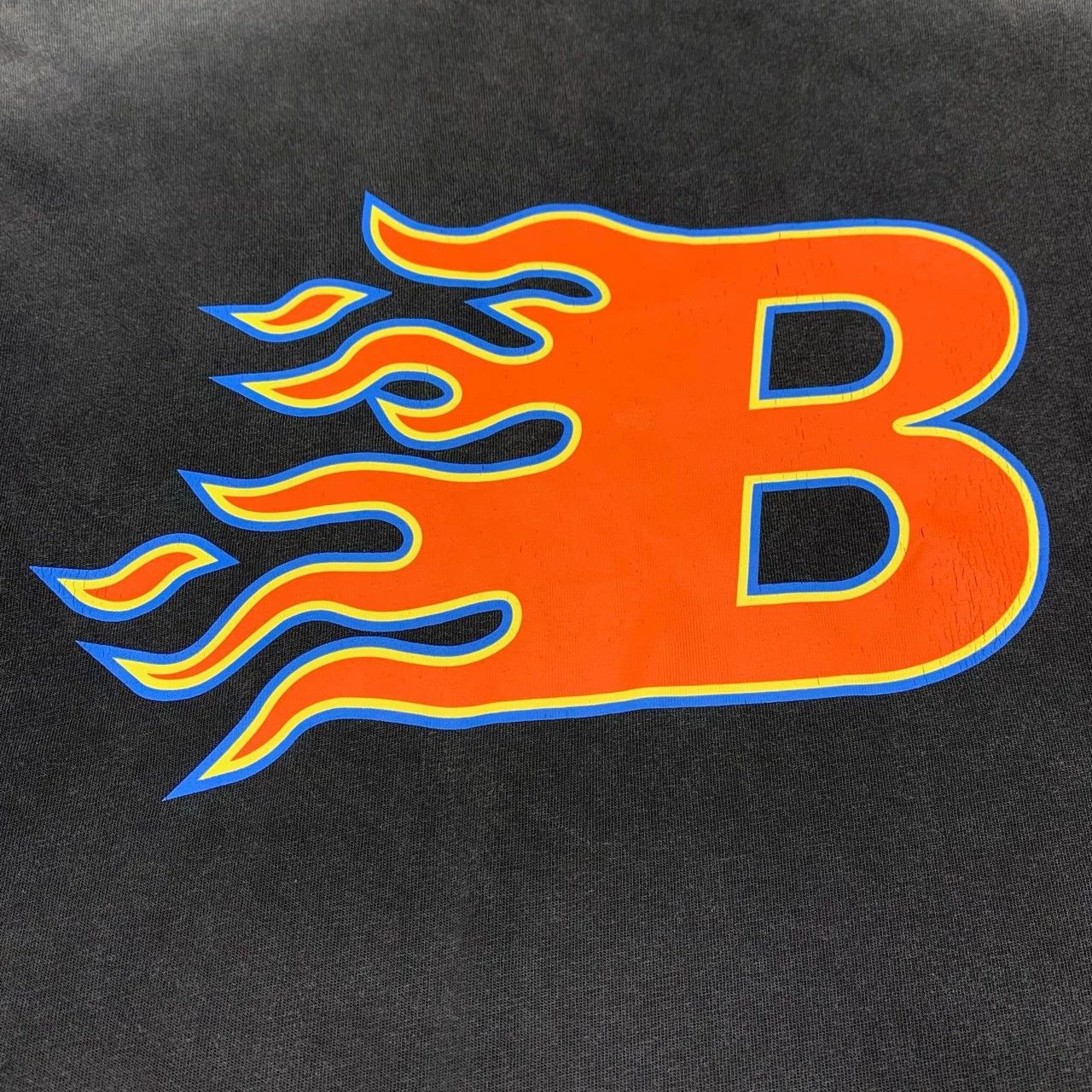 Balenciaga Balenciaga Double sided black flame B washed distressed short sleeved shirt Size US XXS / EU 40 - 6 Thumbnail