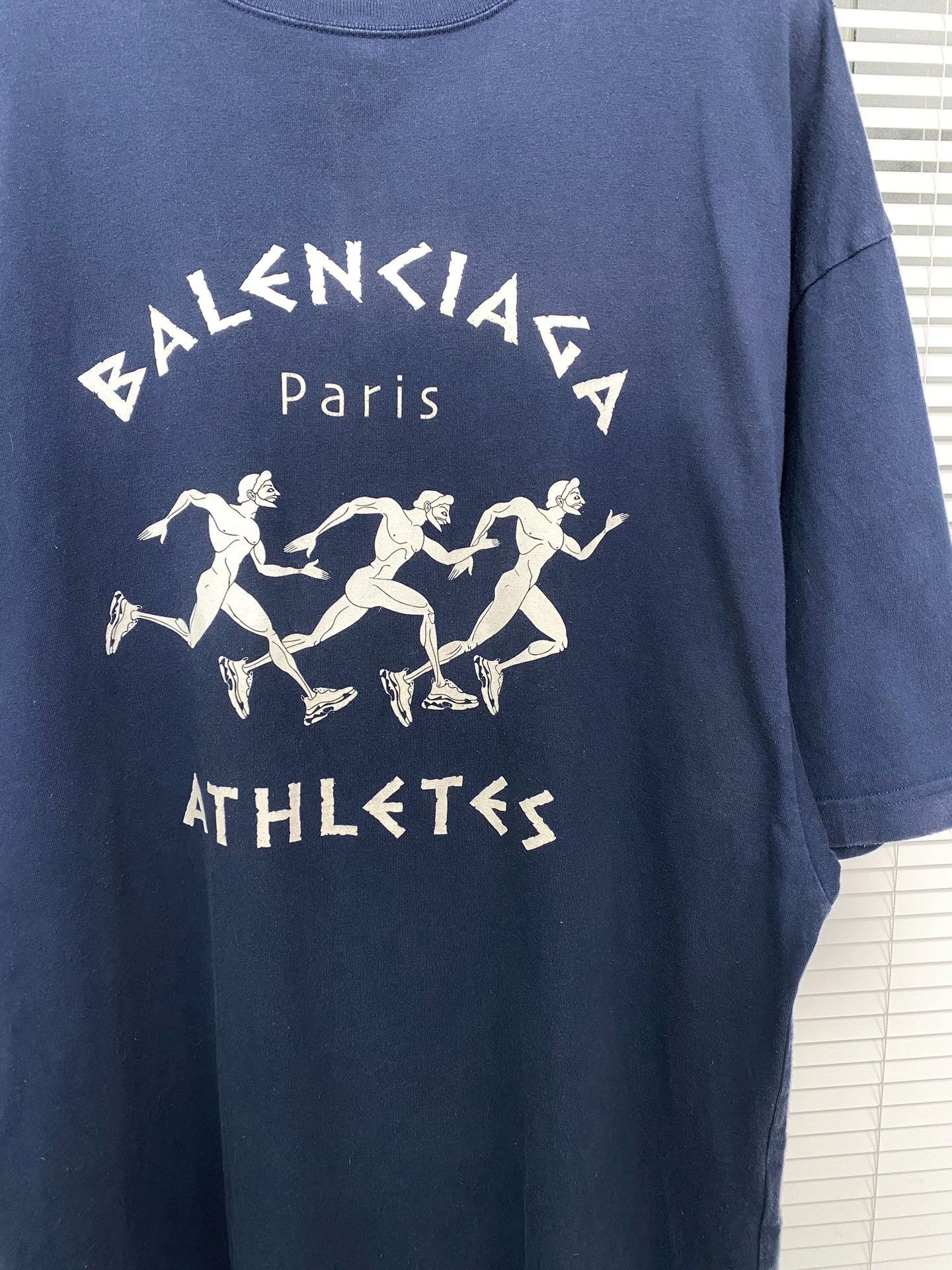 Balenciaga Balenciaga SS21 Marathon Running Pattern Logo Printed Loose Short Sleeve Size US XS / EU 42 / 0 - 5 Thumbnail