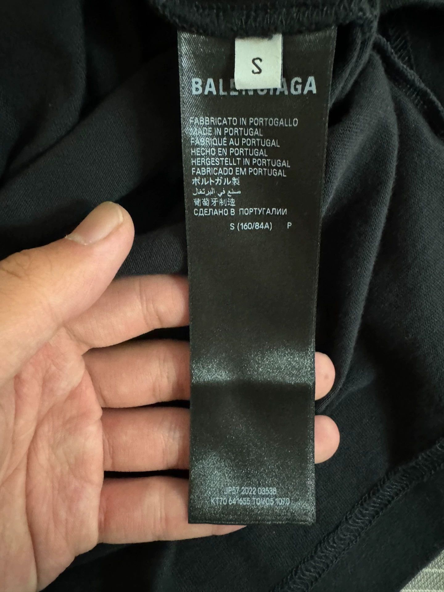 Balenciaga Inkjet Blurred Letter Logo Short Sleeve
