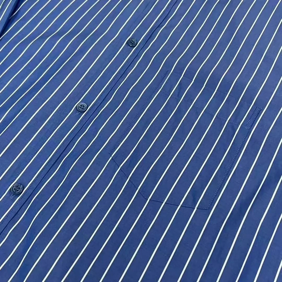 Balenciaga Balenciaga Blue Striped Long Sleeve Shirt Size US S / EU 44-46 / 1 - 5 Thumbnail