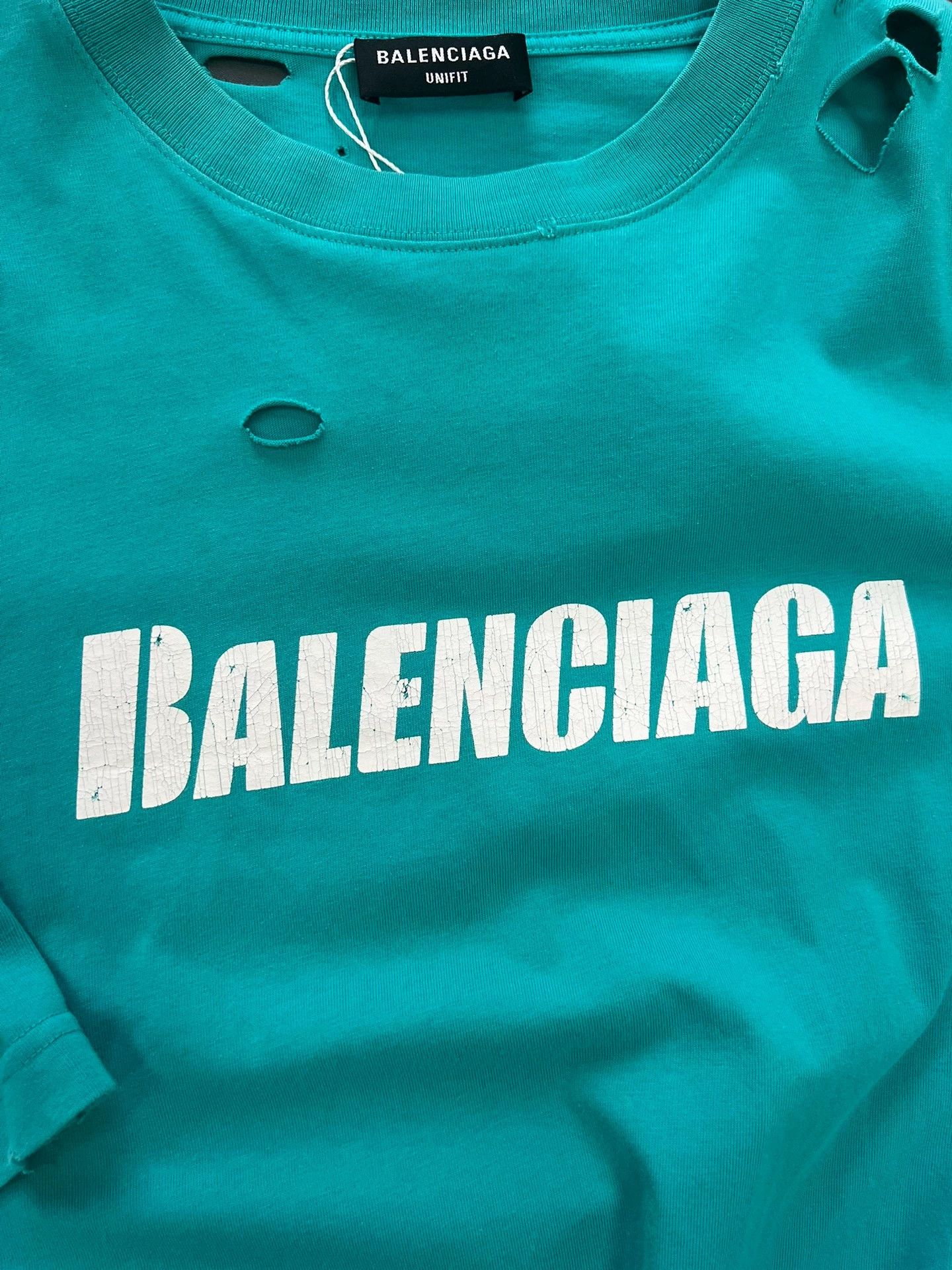 Balenciaga Balenciaga distressed logo short sleeved T-shirt Size US M / EU 48-50 / 2 - 4 Thumbnail