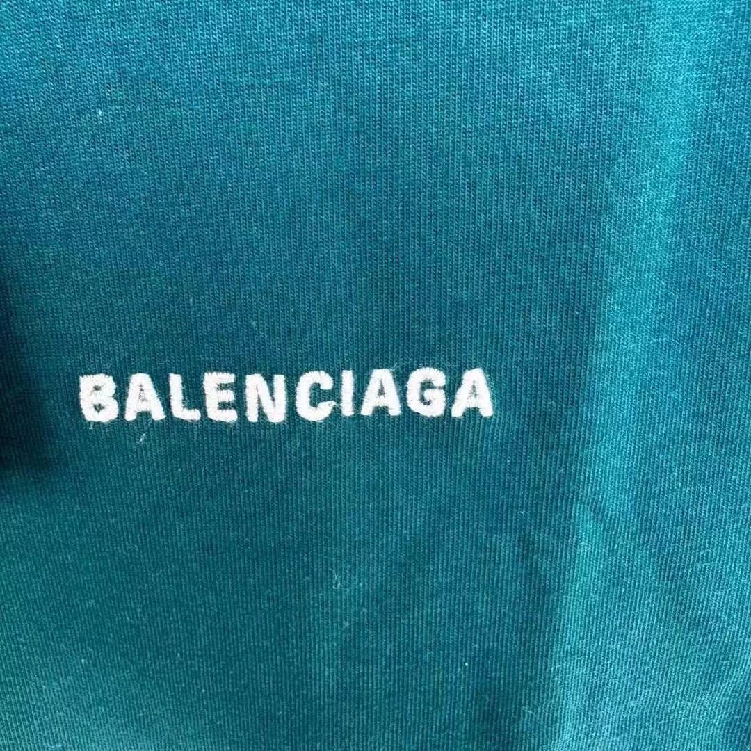 Balenciaga Balenciaga Lake Green Embroidered Front and Rear Logo Short Sleeve Size US S / EU 44-46 / 1 - 3 Thumbnail