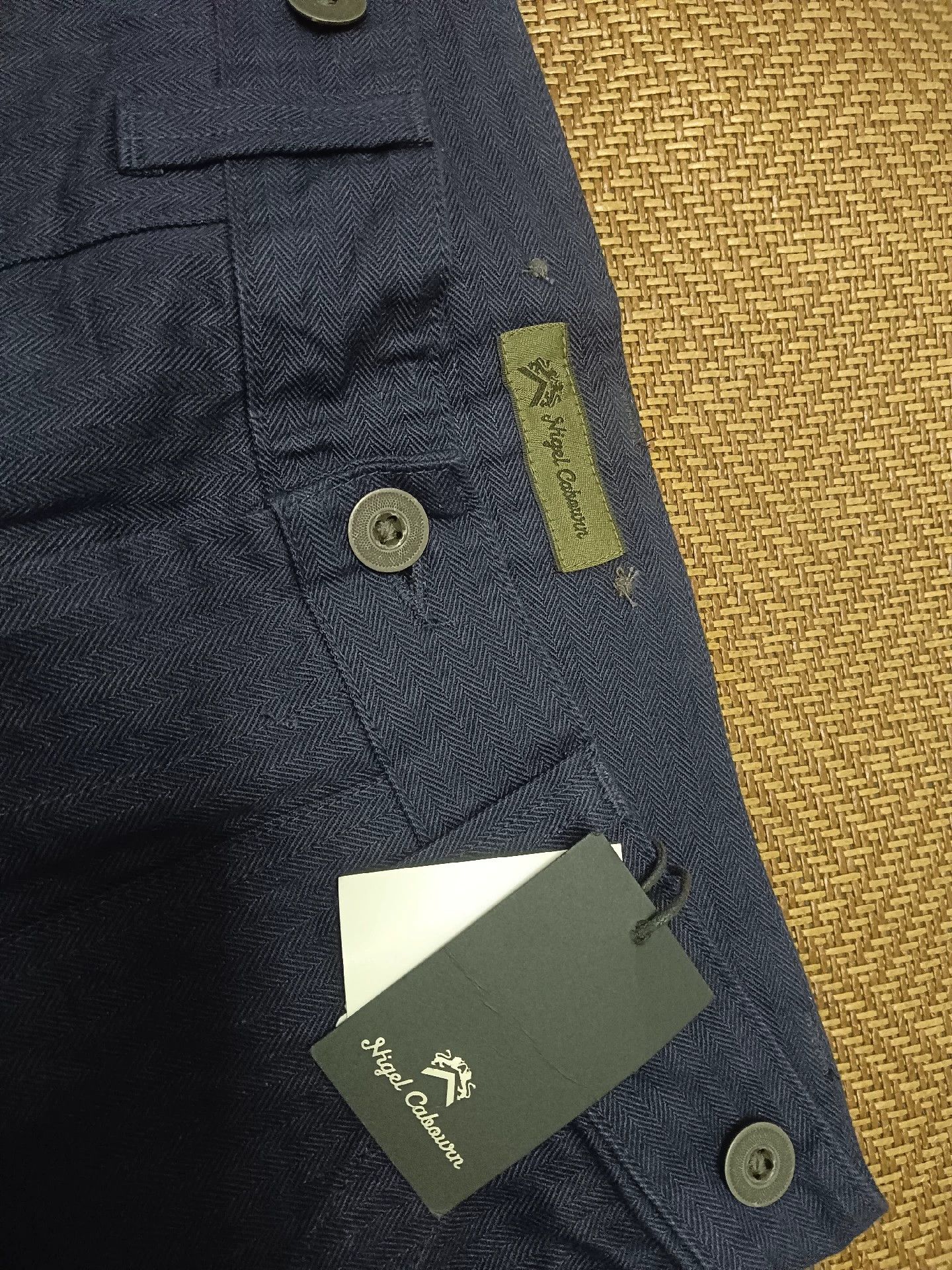 Nigel Cabourn Nigel Cabourn Vulcanized dyed herringbone shorts Size US 32 / EU 48 - 2 Thumbnail
