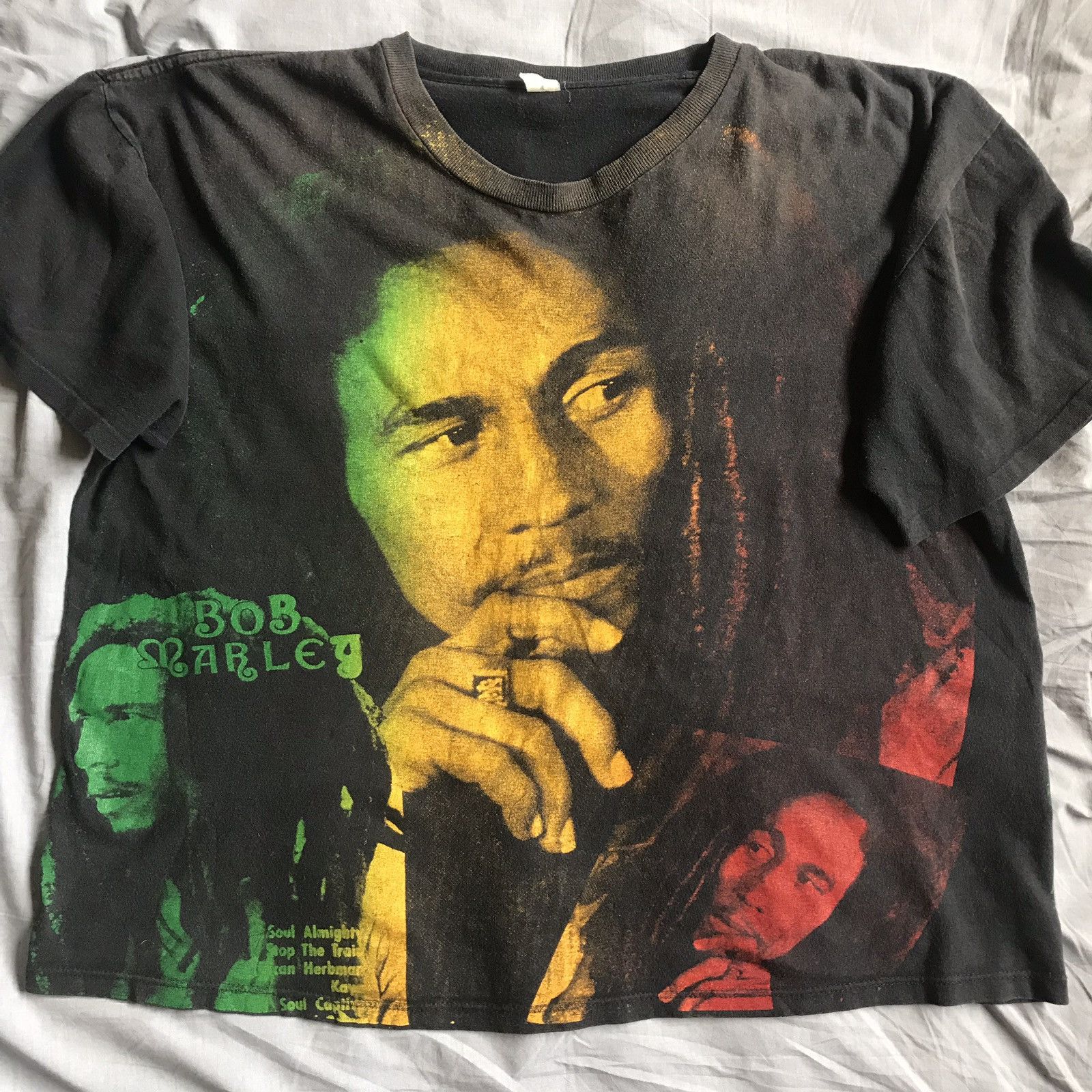 Bob Marley × Vintage Bob Marley 90s All Over Print Tee | Grailed
