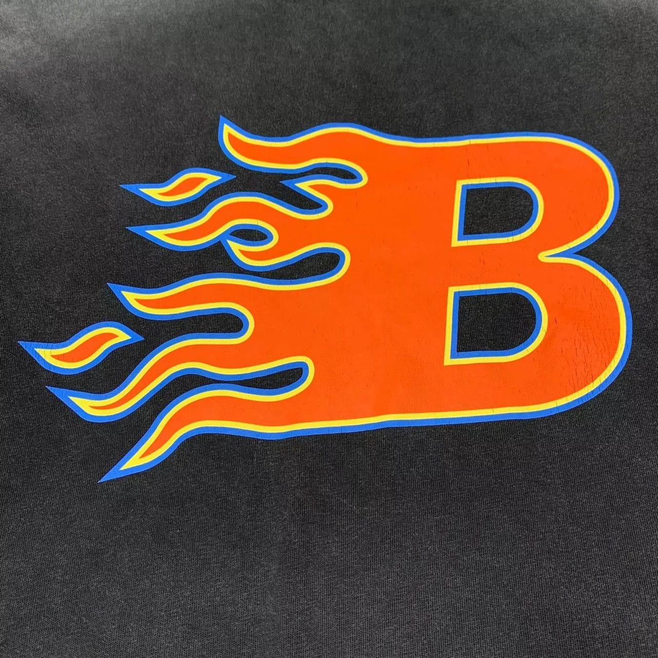 Balenciaga Balenciaga Double sided black flame B washed distressed 