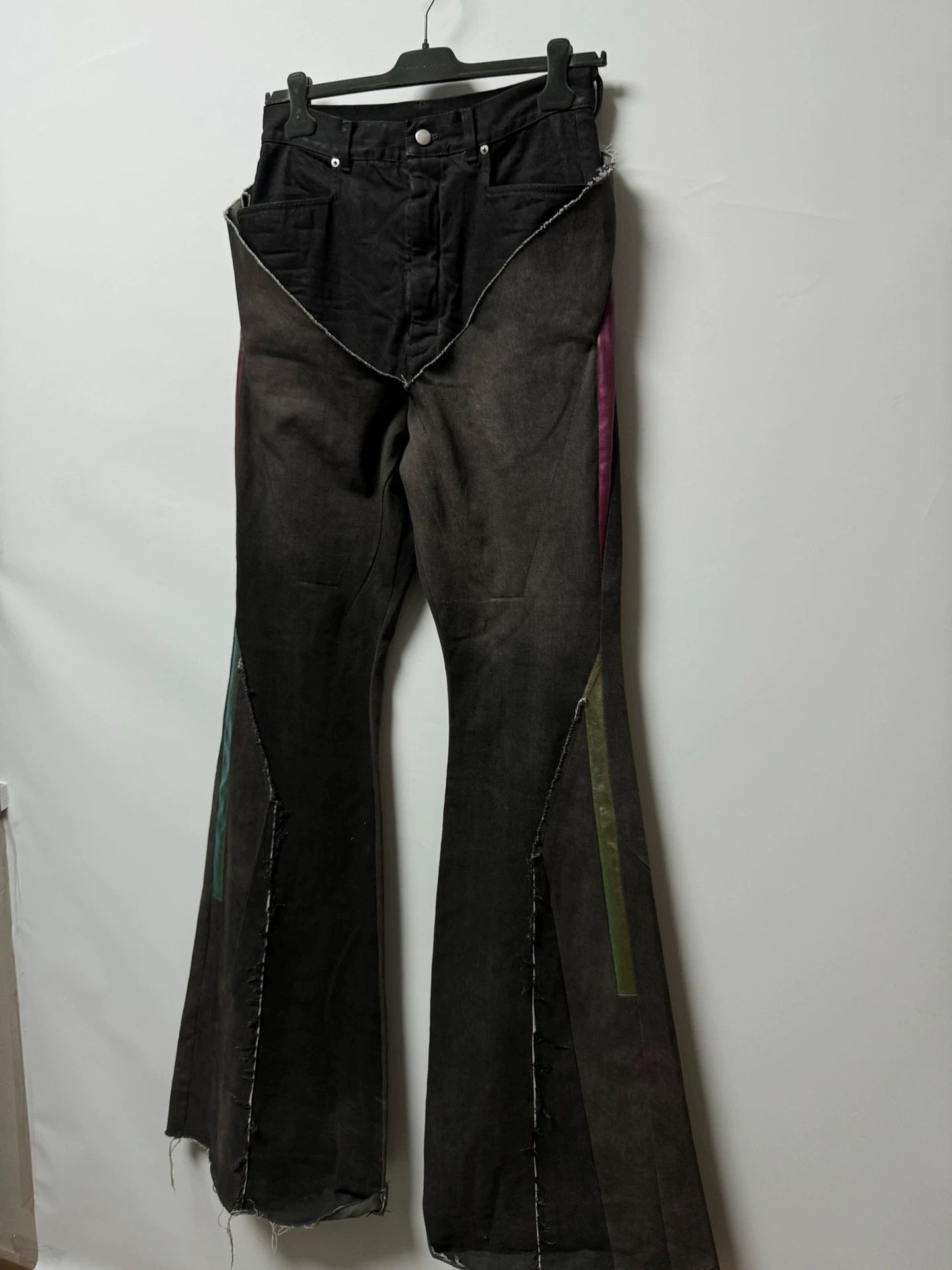 Rick Owens Rick owens Spliced laser denim Bolan bell bottoms Size US 31 - 2 Thumbnail