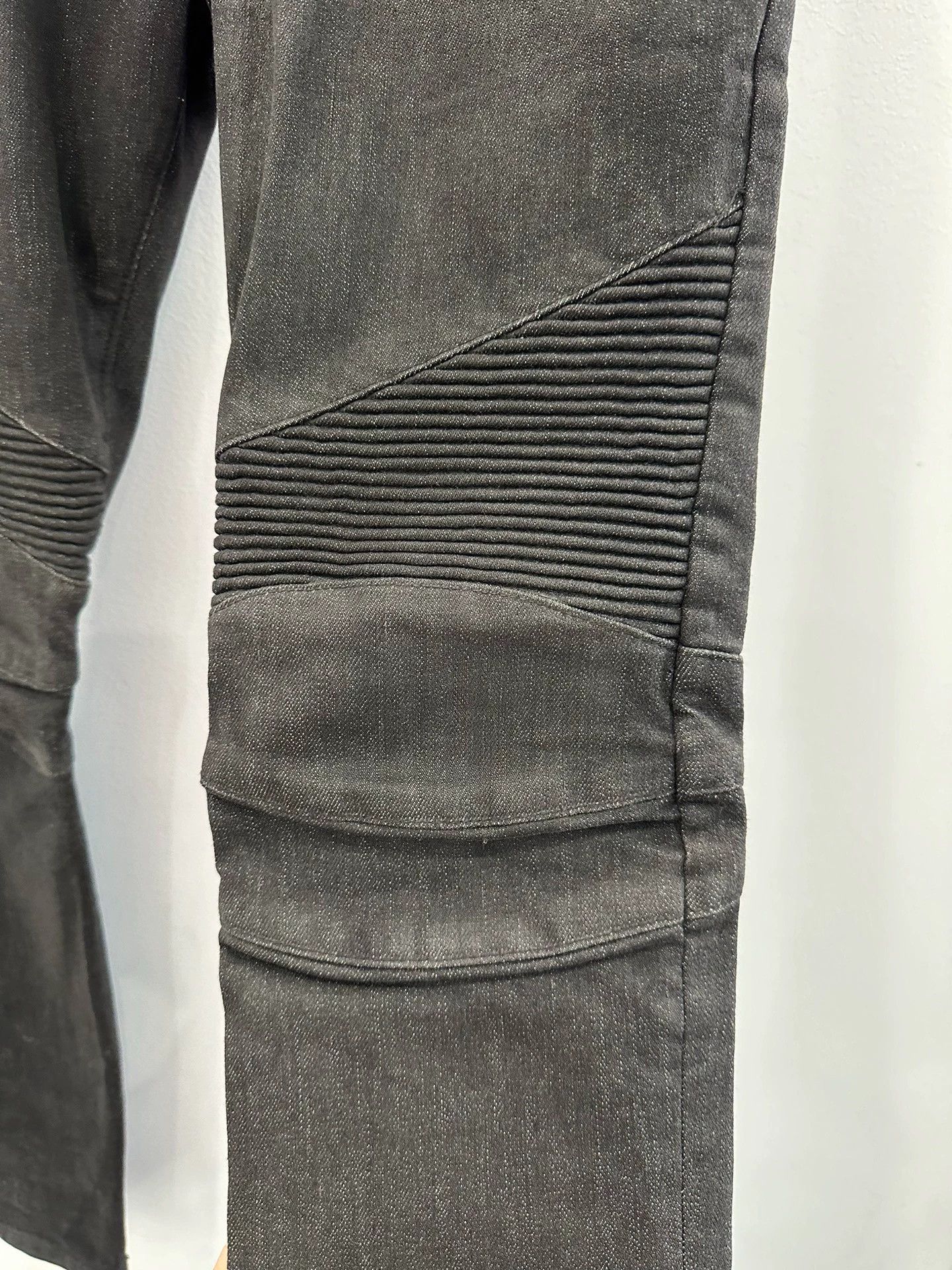 Balmain Balmain Washed motorcycle gray men's jeans Size US 29 - 3 Thumbnail