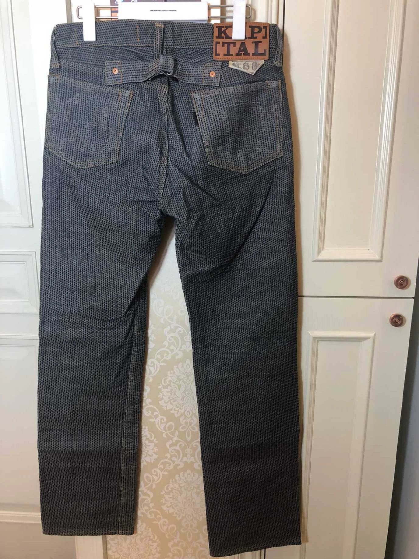 Kapital Kapital Blue-dyed thorn fabric jeans Size US 30 / EU 46 - 3 Thumbnail