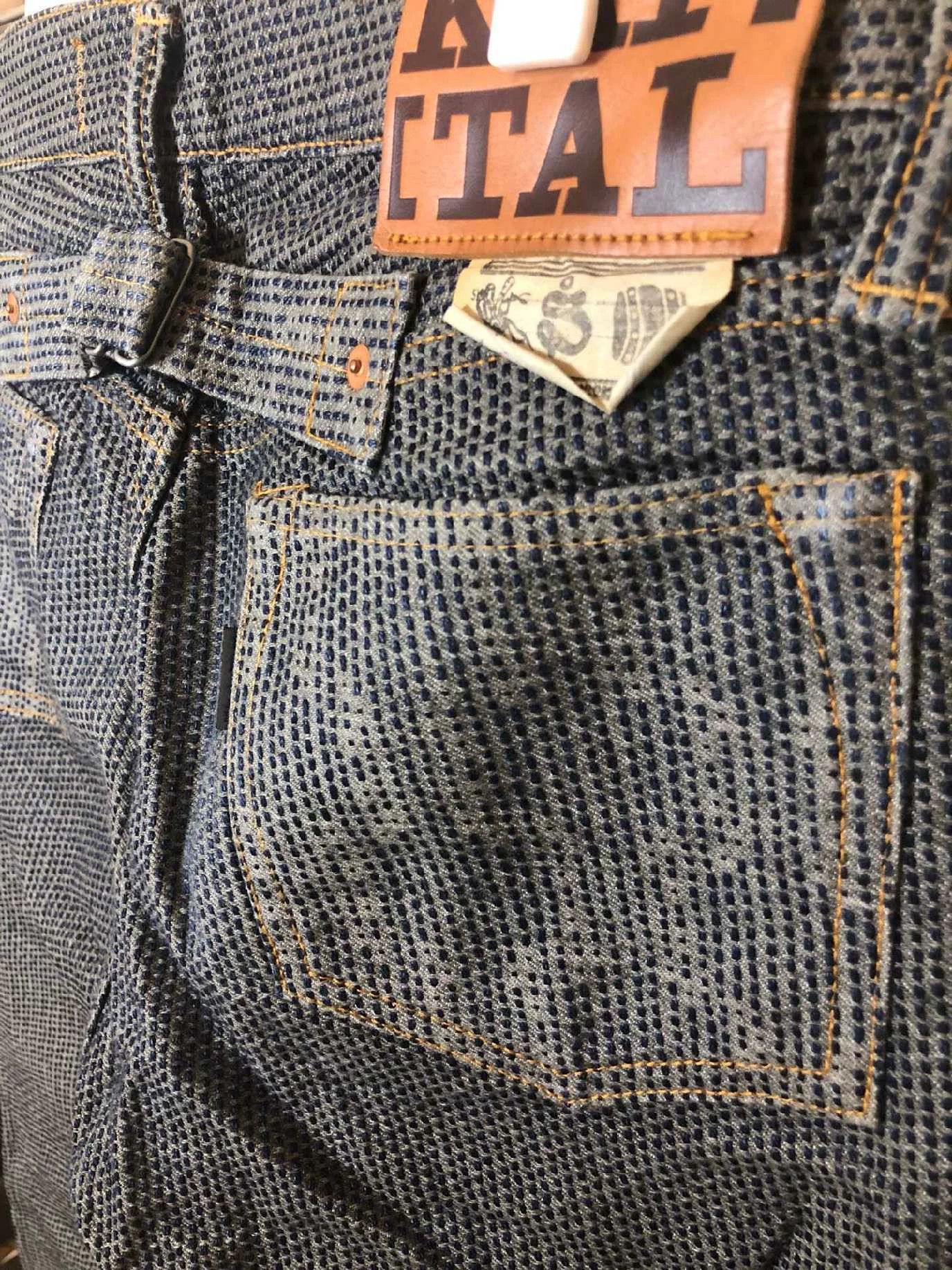 Kapital Kapital Blue-dyed thorn fabric jeans Size US 30 / EU 46 - 4 Thumbnail