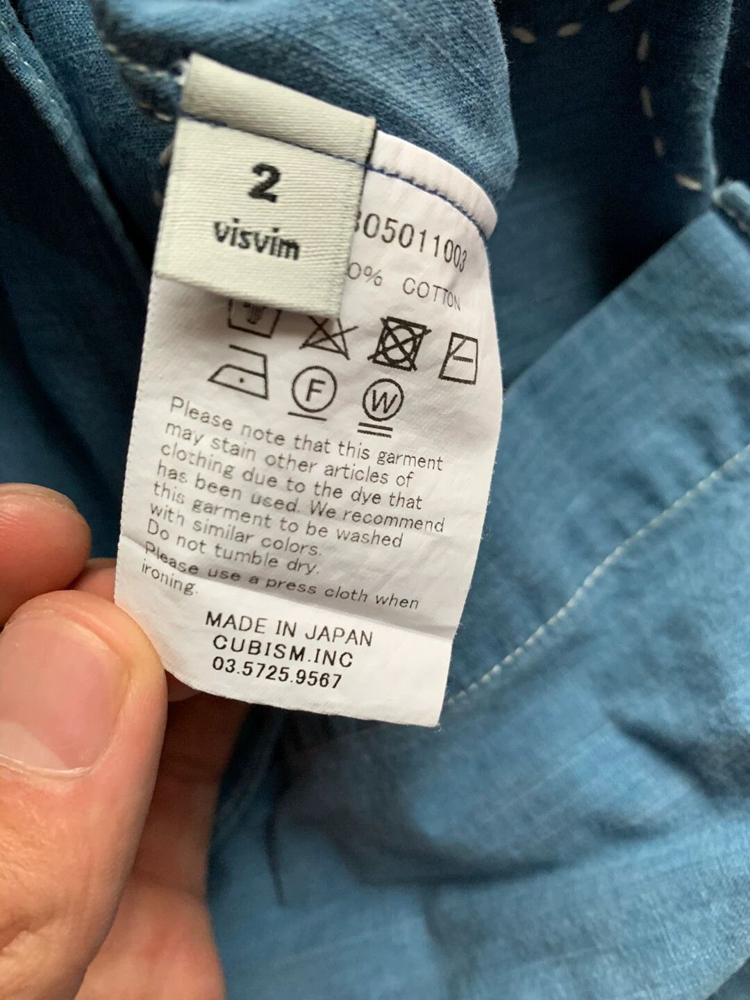 Visvim VISVIM LUNGTA B.D. SASHIKO L/S CHAMBRAY blouse Size US M / EU 48-50 / 2 - 3 Thumbnail