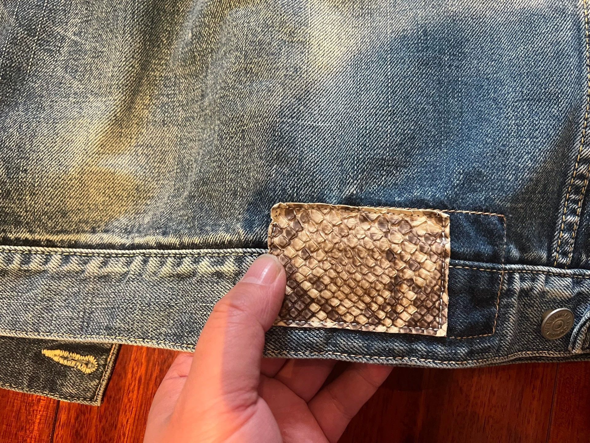 Visvim visvim 101 11aw snakeskin yellow clay denim jacket Size US L / EU 52-54 / 3 - 4 Thumbnail