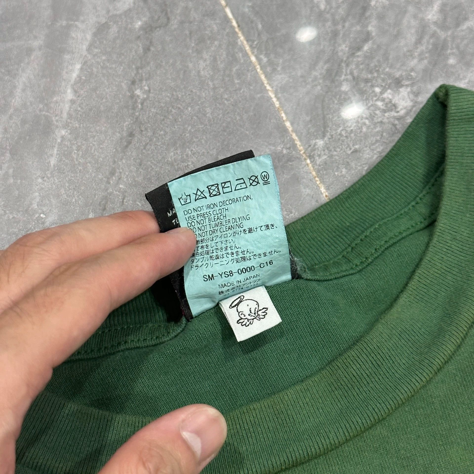 Saint Michael Saint Michael Matcha green washing makes old God short sleeves. Size US XL / EU 56 / 4 - 5 Thumbnail