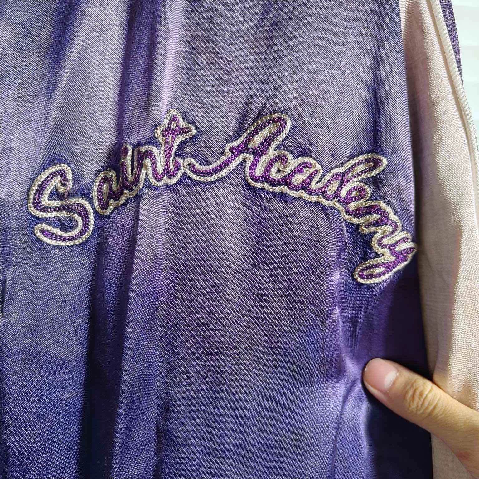 Saint Michael Saint Michael Destroy the silk baseball jacket coat Size US M / EU 48-50 / 2 - 2 Thumbnail