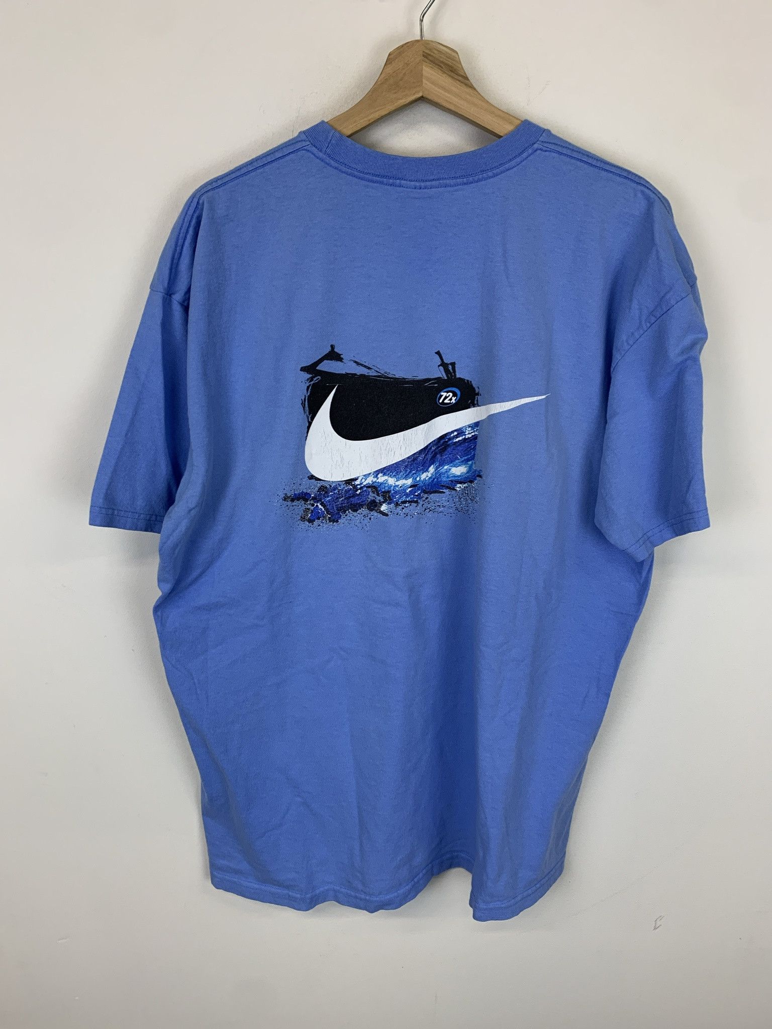 Nike × Vintage Vintage Y2K 72X Nike Check Wave Splash Tee Size XL Size US XL / EU 56 / 4 - 3 Thumbnail