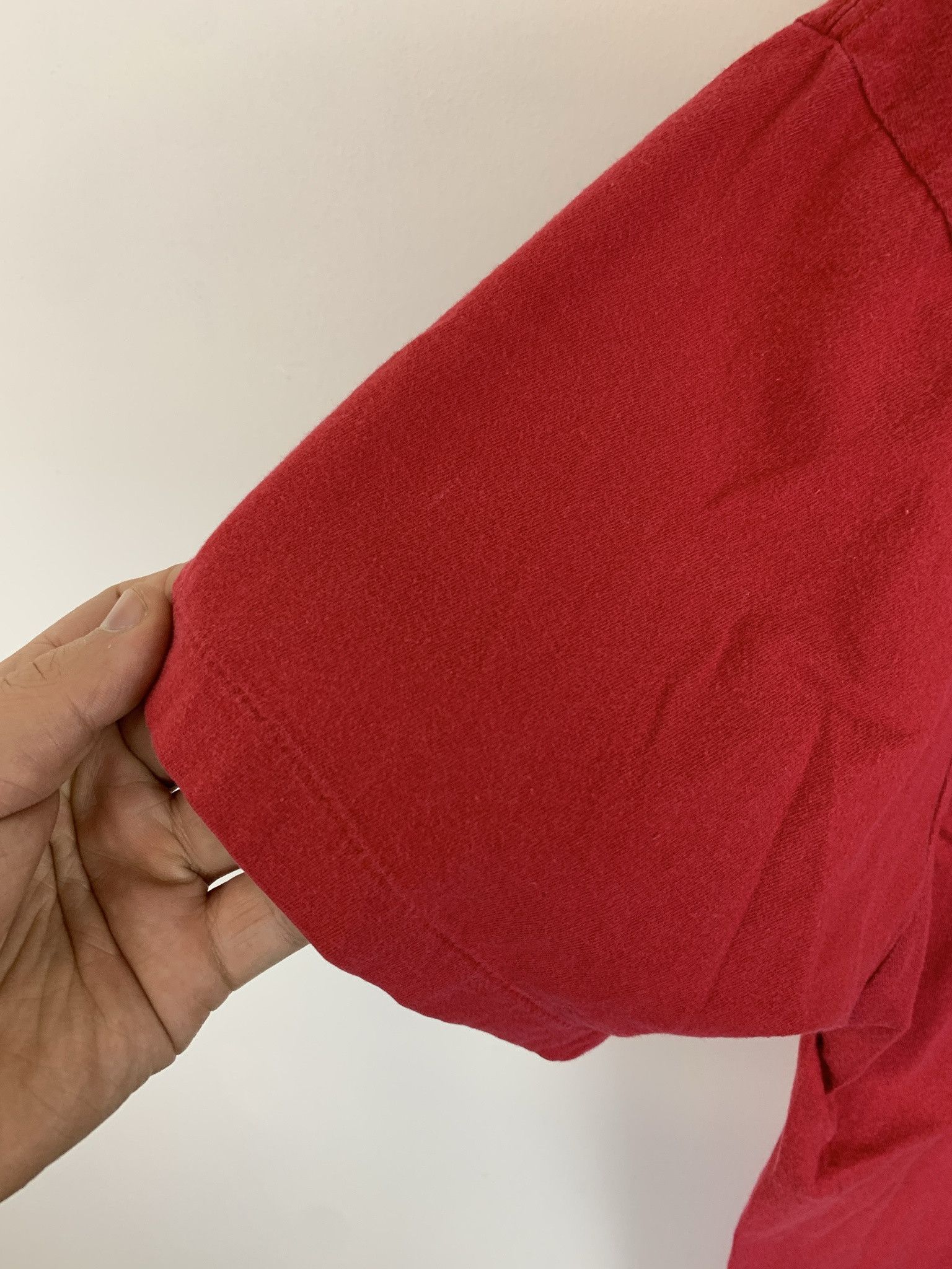 Polo Ralph Lauren Vintage 1990s Single Stitch Polo Ralph Lauren Pocket Horse Red Tee Size L Size US L / EU 52-54 / 3 - 4 Thumbnail