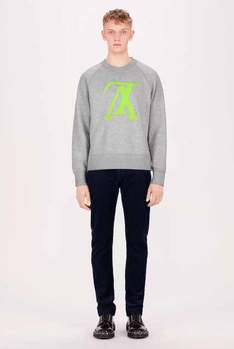 Louis Vuitton Neon Yellow Upside Down Sweater