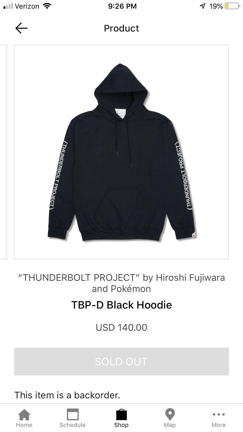 Fragment Design × Hiroshi Fujiwara Thunderbolt Project Mew Hoodie | Grailed