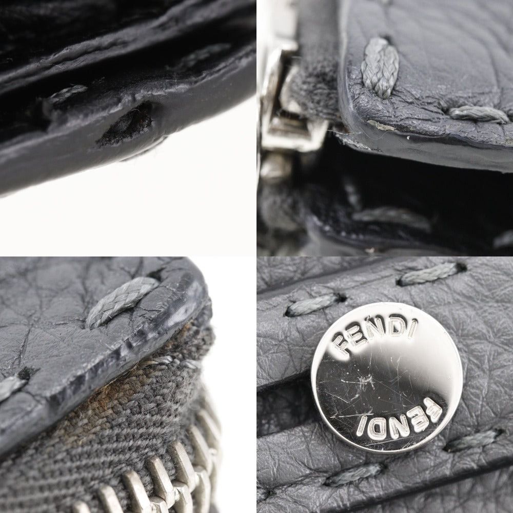 Fendi Selleria Grey Leather Clutch Bag (Pre-Owned) Size ONE SIZE - 6 Thumbnail