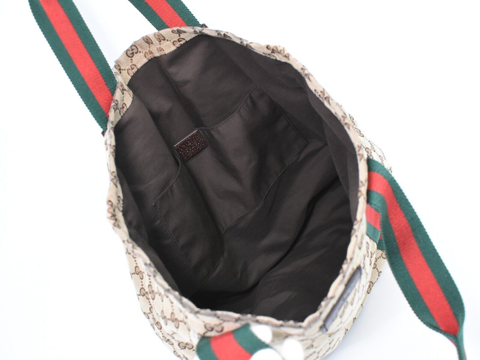 Gucci Sherry Beige Canvas Tote Bag (Pre-Owned) Size ONE SIZE - 4 Thumbnail