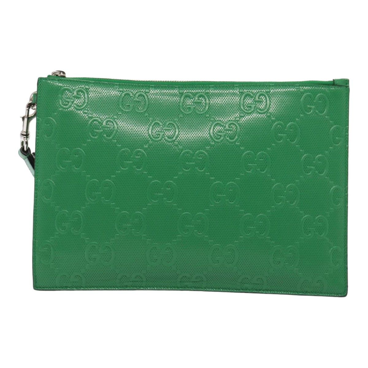 Gucci Gg Embossé Green Leather Clutch Bag (Pre-Owned) Size ONE SIZE - 2 Thumbnail