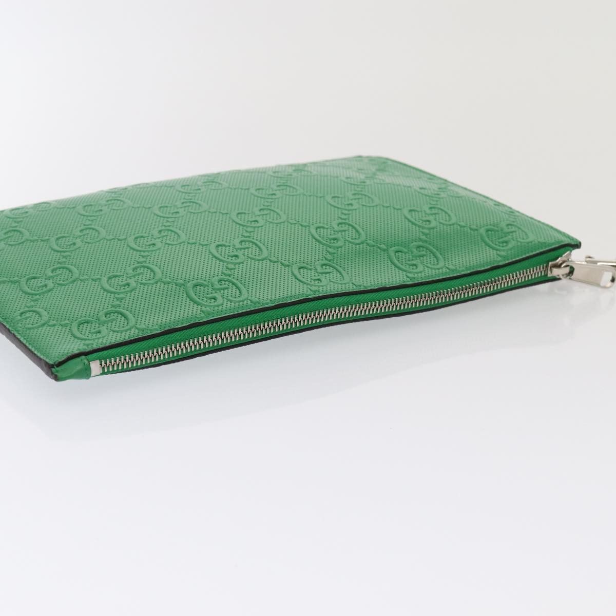 Gucci Gg Embossé Green Leather Clutch Bag (Pre-Owned) Size ONE SIZE - 4 Thumbnail