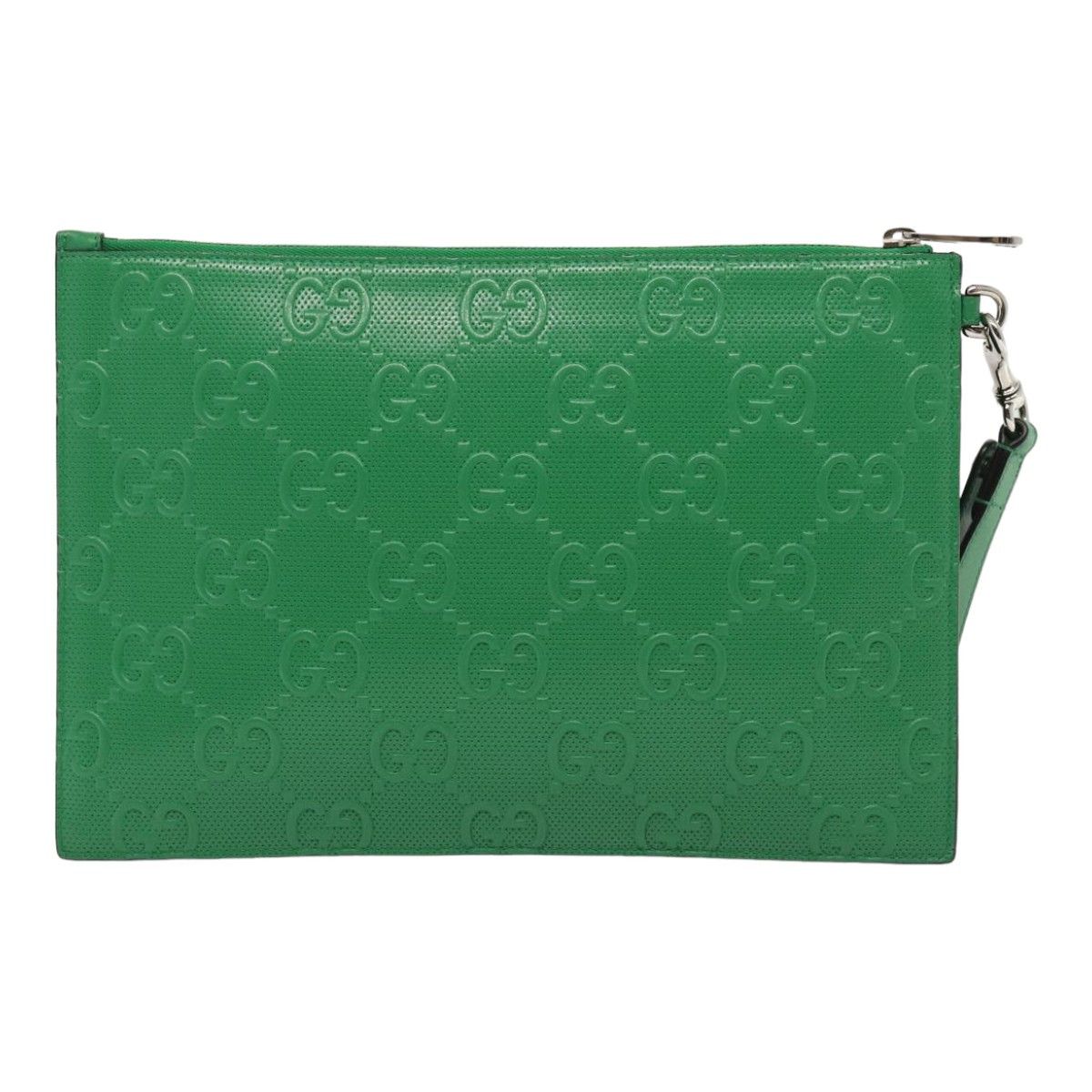 Gucci Gg Embossé Green Leather Clutch Bag (Pre-Owned) Size ONE SIZE - 13 Thumbnail