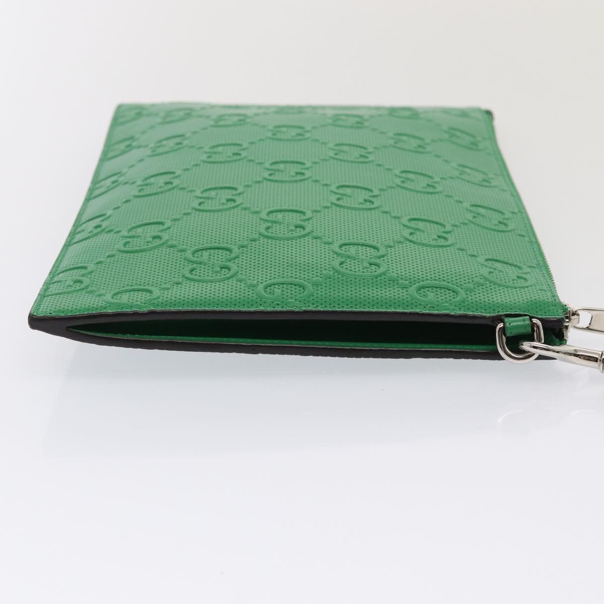 Gucci Gg Embossé Green Leather Clutch Bag (Pre-Owned) Size ONE SIZE - 10 Thumbnail