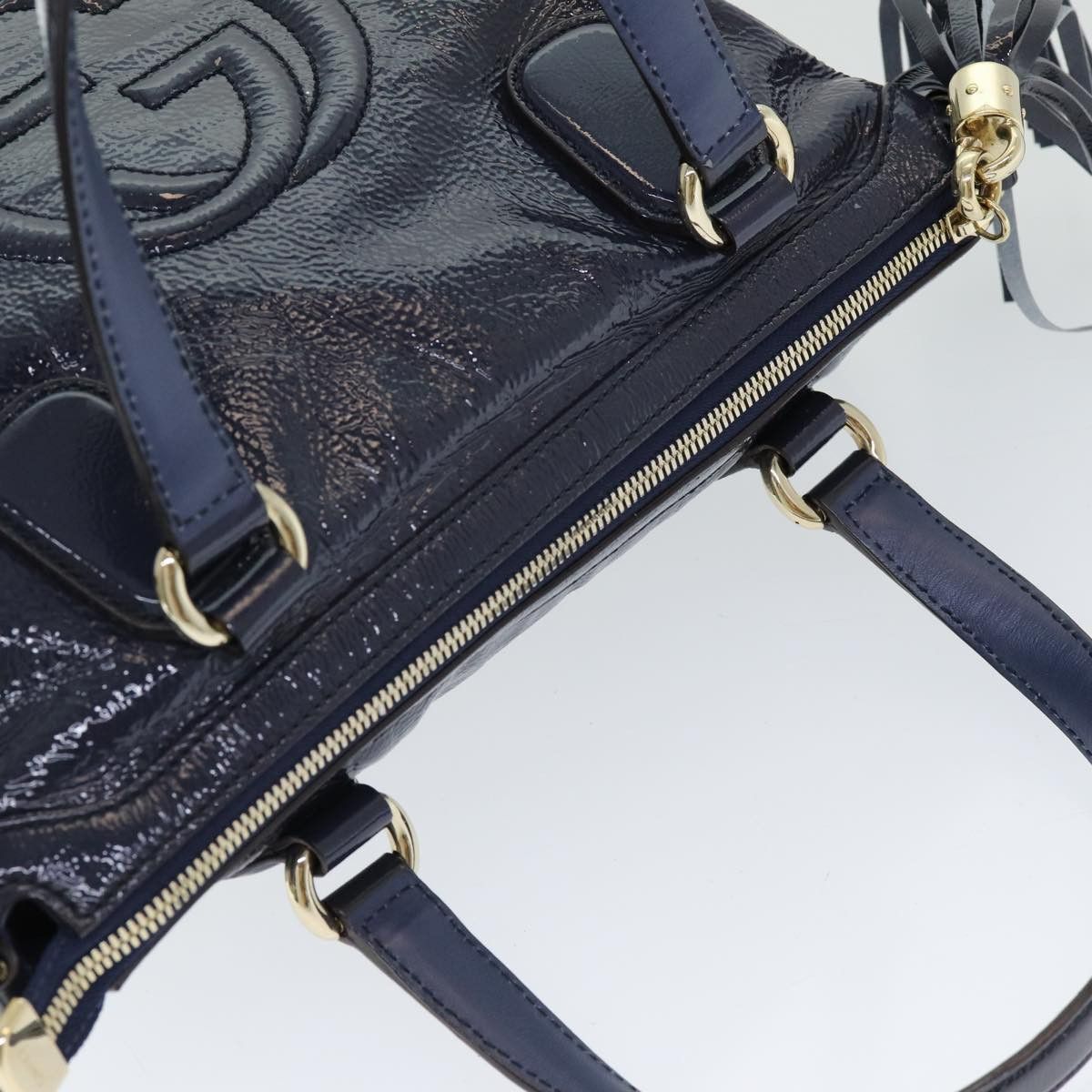 Gucci Soho Navy Leather Tote Bag (Pre-Owned) Size ONE SIZE - 4 Thumbnail