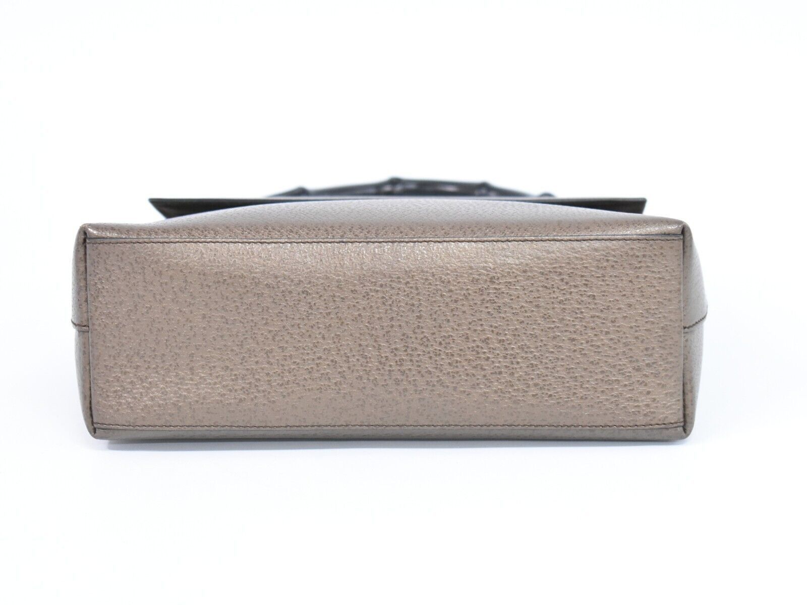 Gucci Bamboo Brown Leather Handbag (Pre-Owned) Size ONE SIZE - 3 Thumbnail
