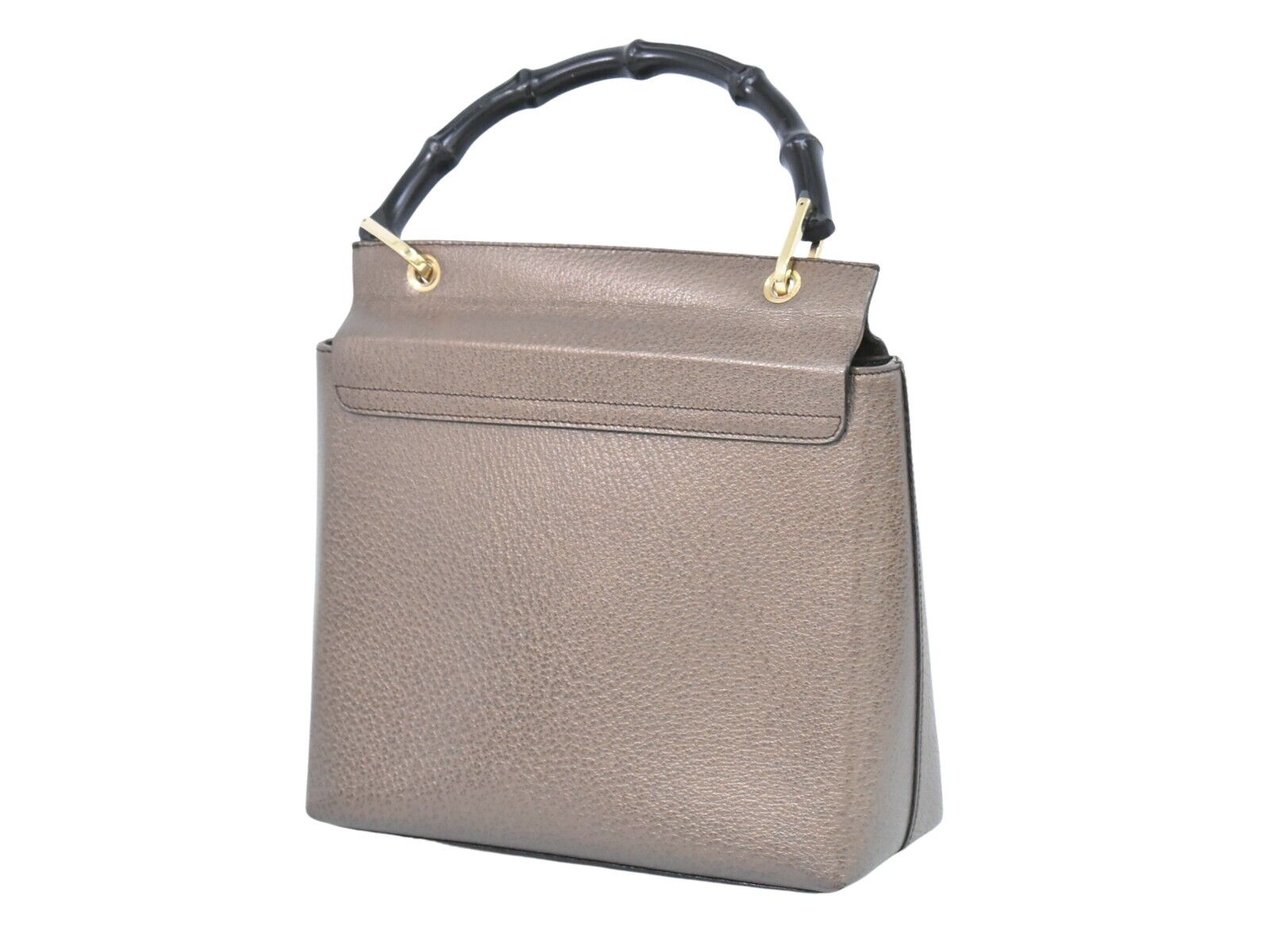 Gucci Bamboo Brown Leather Handbag (Pre-Owned) Size ONE SIZE - 2 Thumbnail