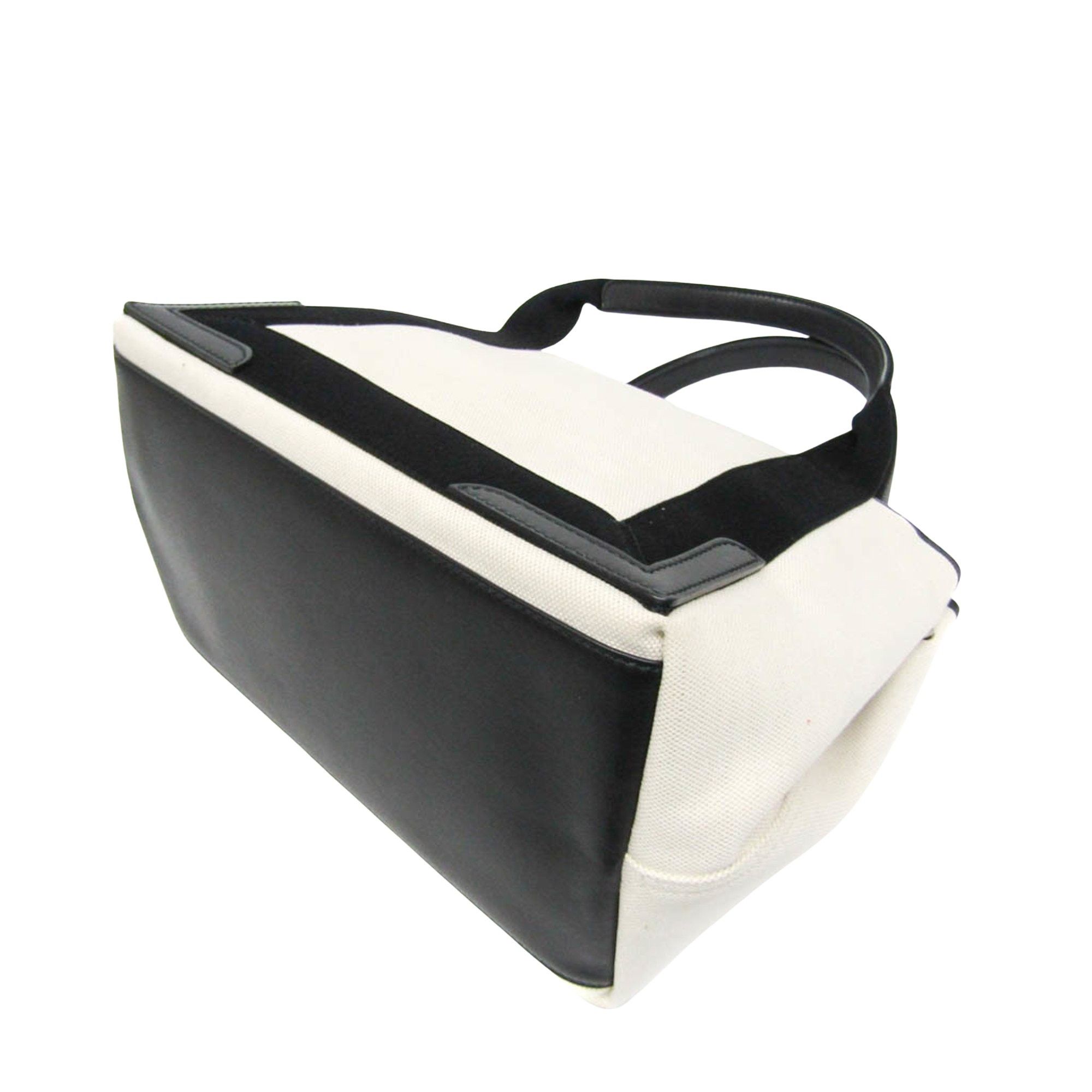 Balenciaga Navy Cabas White Canvas Handbag (Pre-Owned) Size ONE SIZE - 2 Thumbnail