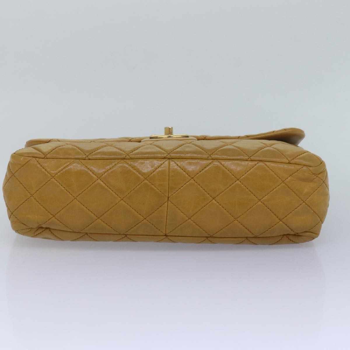 Chanel Matelassé Yellow Leather Shoulder Bag (Pre-Owned) Size ONE SIZE - 3 Thumbnail