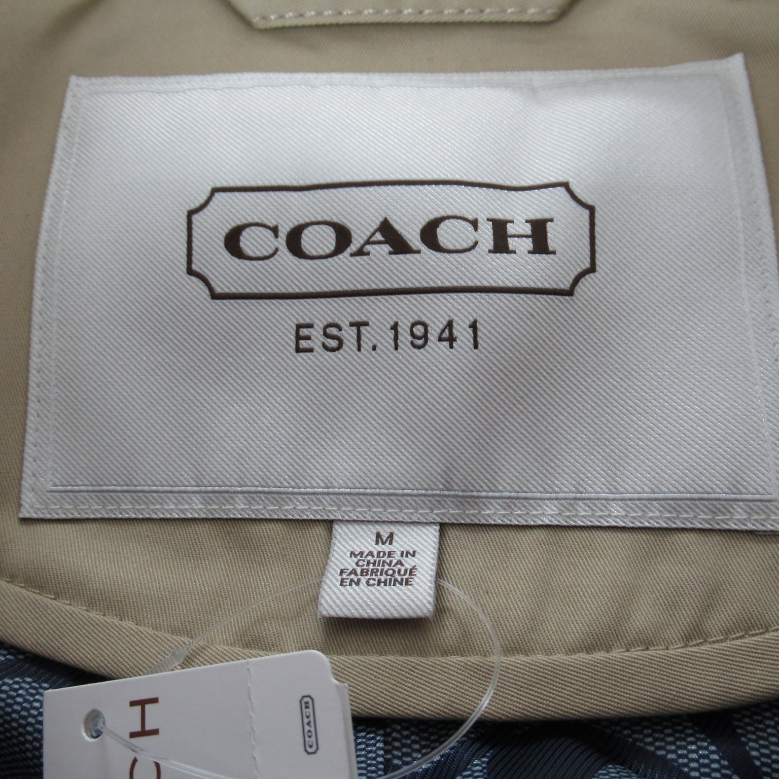 Coach Coach Convertible Collar Coat Cotton Beige Size ONE SIZE - 5 Thumbnail