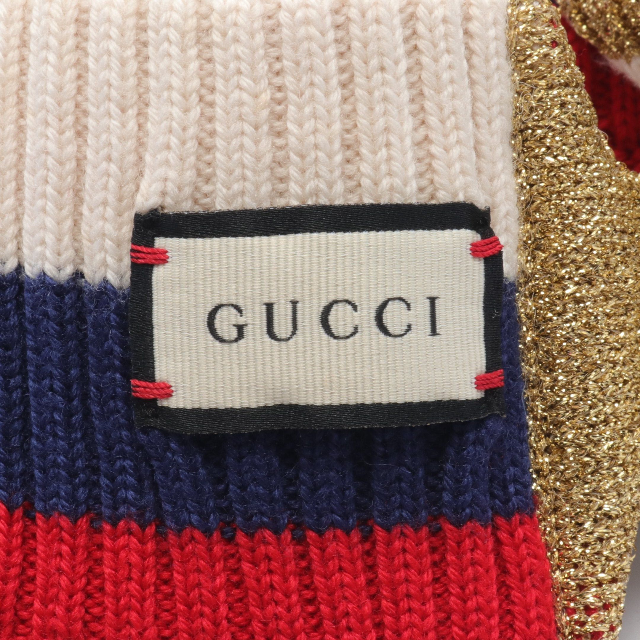 Gucci Gucci Hair Band Accessory Wool Navy Multicolor Size ONE SIZE - 3 Thumbnail