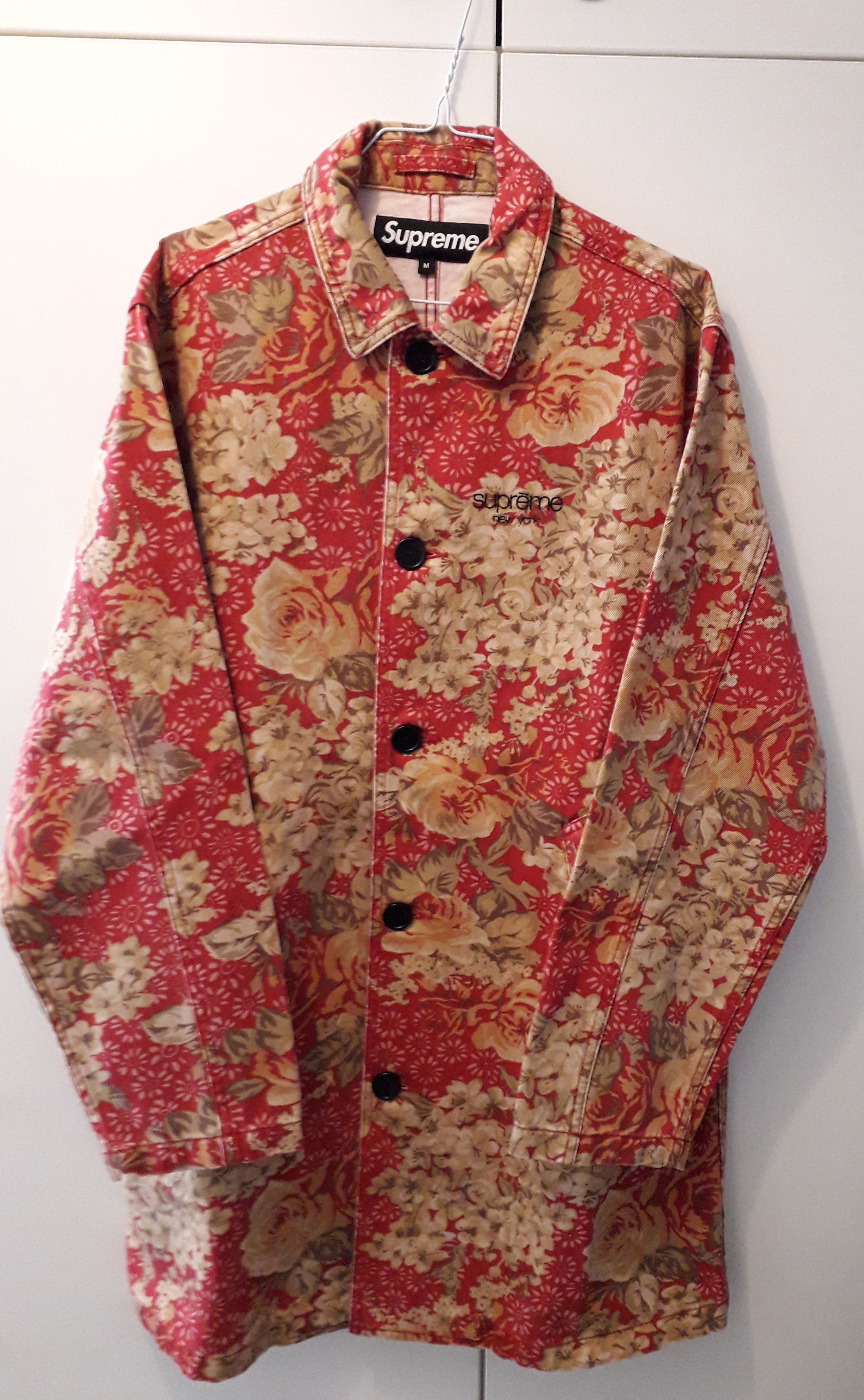 Supreme floral trench clearance coat