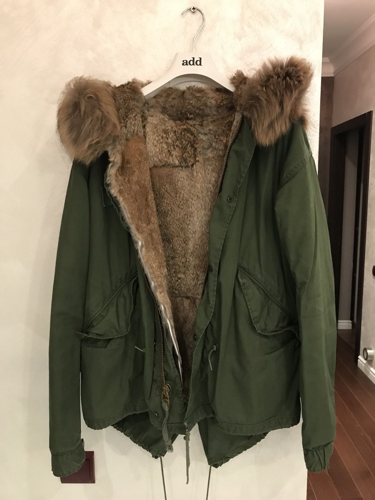 Italian Designers Barbed Wire Fur Parka | Grailed