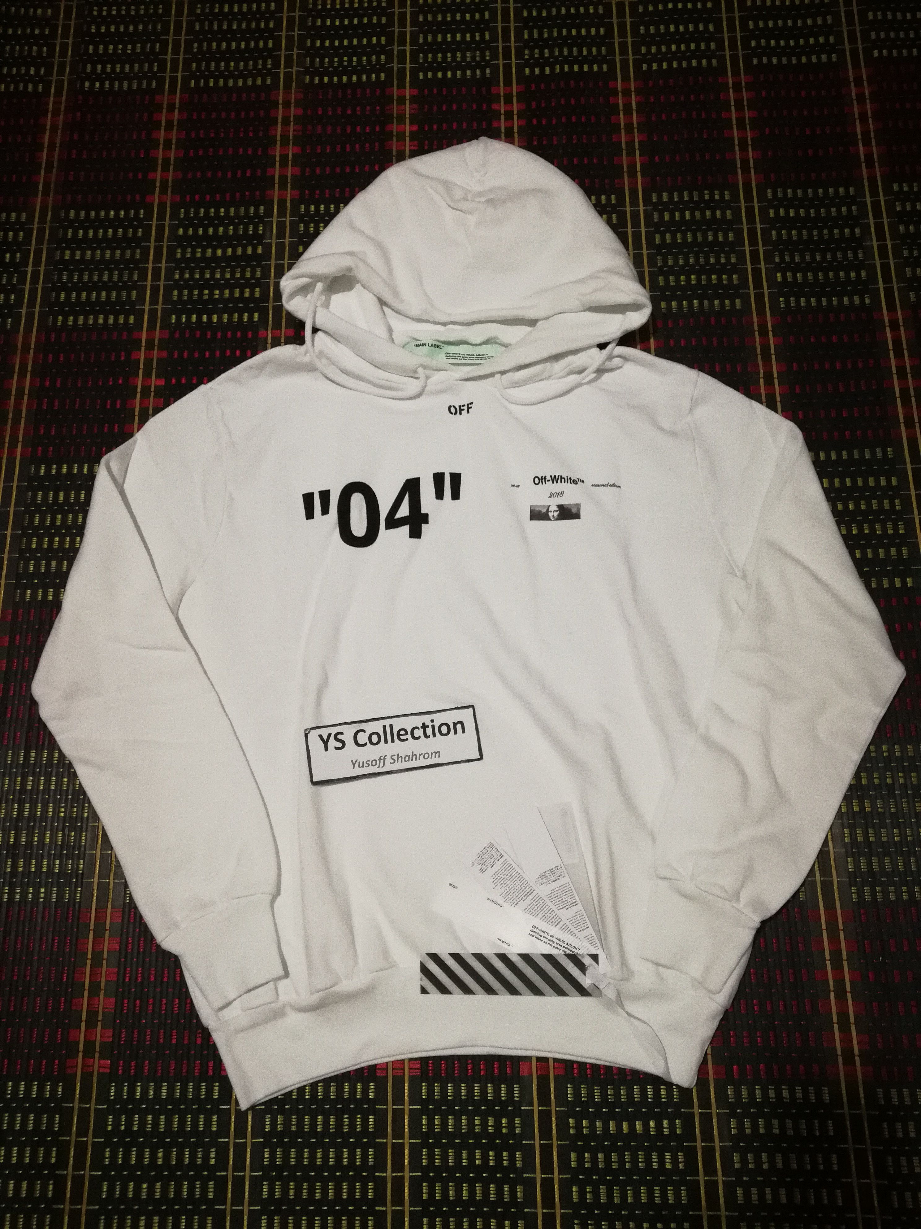 04 off best sale white hoodie