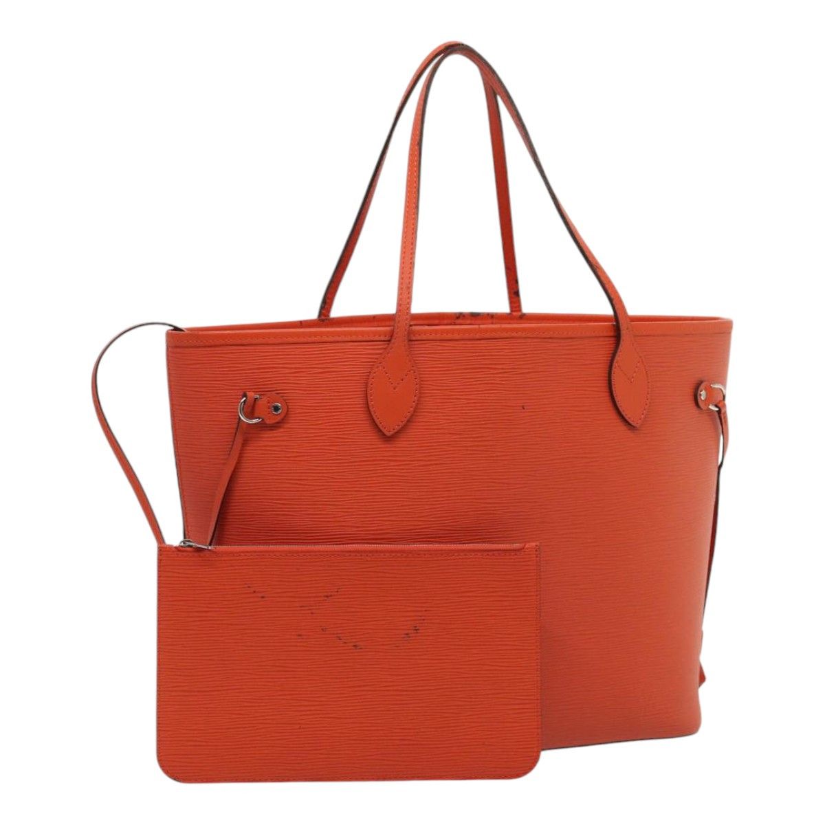 Louis Vuitton Neverfull Orange Leather Tote Bag (Pre-Owned) Size ONE SIZE - 9 Thumbnail