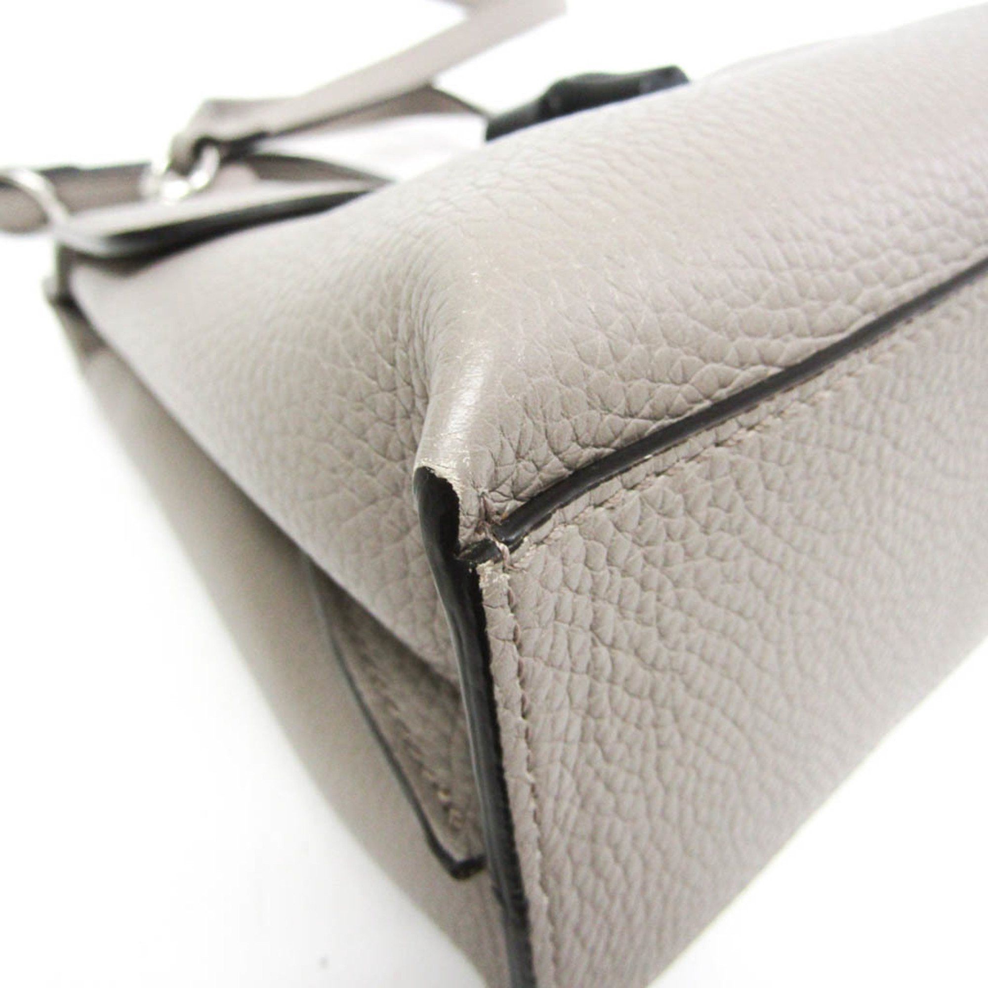 Gucci Bamboo Daily Grey Calfskin Handbag (Pre-Owned) Size ONE SIZE - 13 Thumbnail