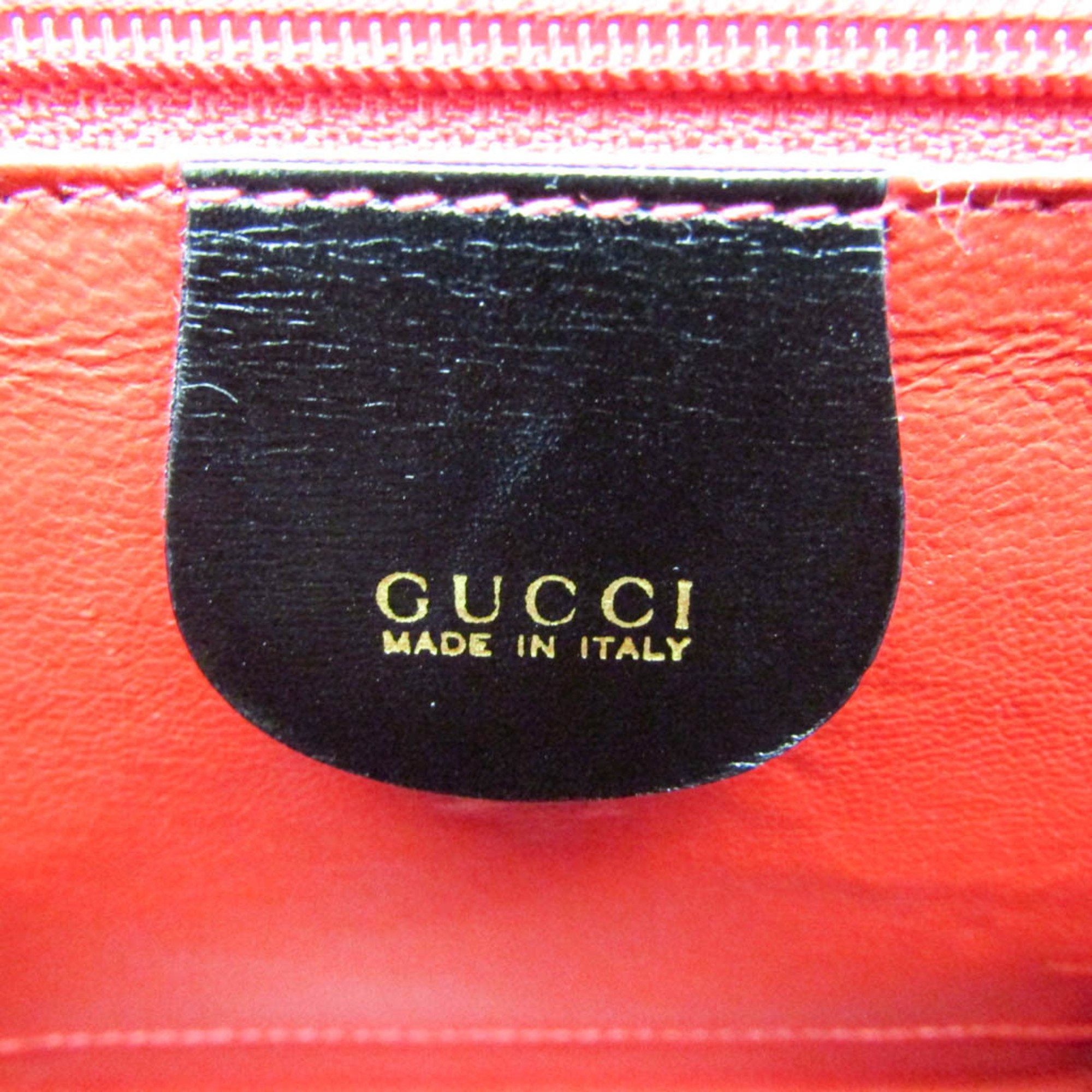 Gucci Old Black Leather Handbag (Pre-Owned) Size ONE SIZE - 5 Thumbnail
