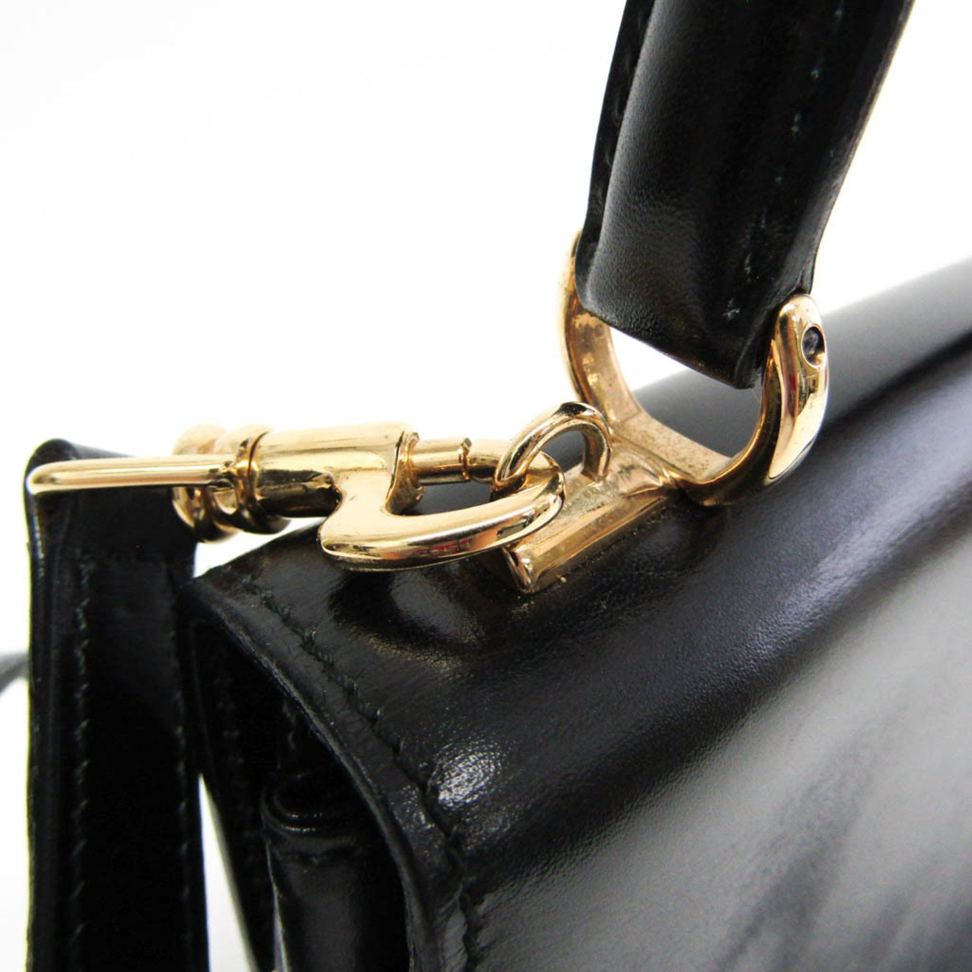 Gucci Old Black Leather Handbag (Pre-Owned) Size ONE SIZE - 9 Thumbnail