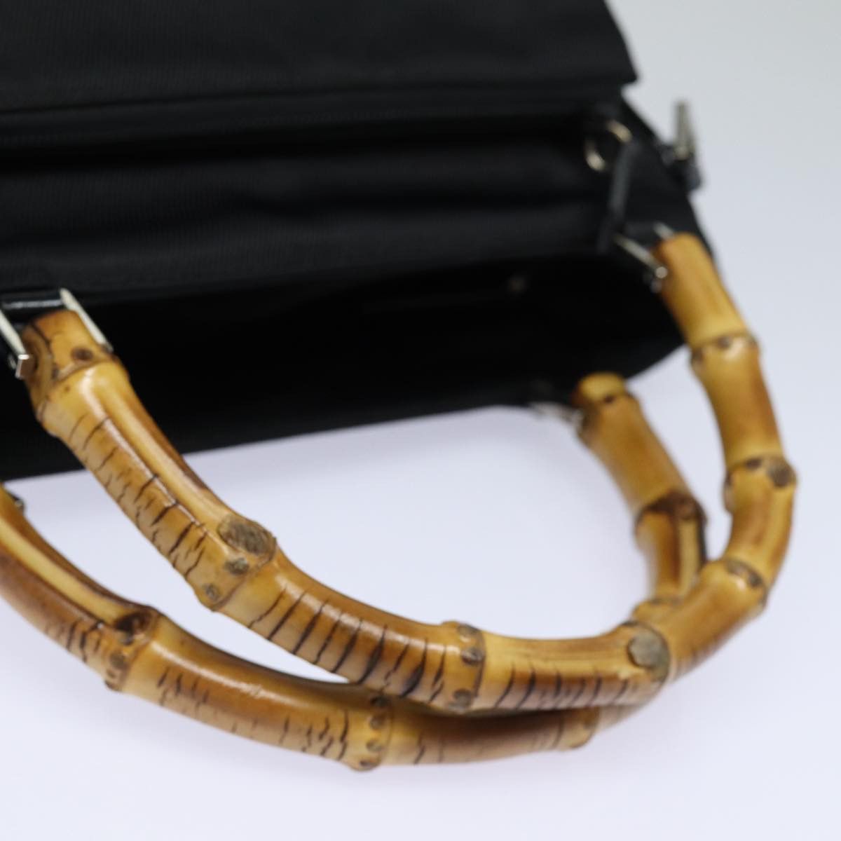 Gucci Bamboo Black Synthetic Handbag (Pre-Owned) Size ONE SIZE - 4 Thumbnail