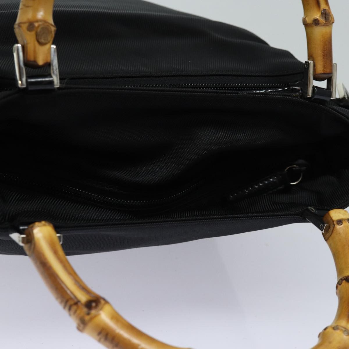 Gucci Bamboo Black Synthetic Handbag (Pre-Owned) Size ONE SIZE - 12 Thumbnail